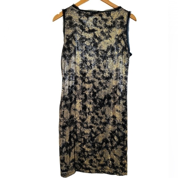 EUC Michael Kors Metallic Gold Sequins Sheath Dress - Picture 6 of 12